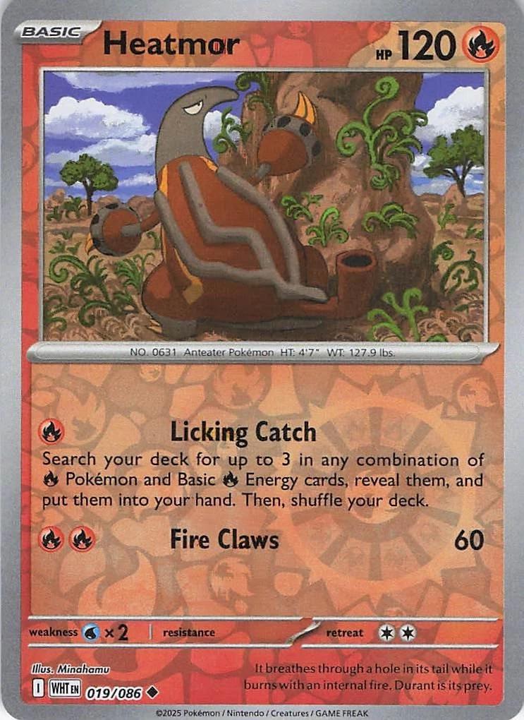 White Flare Heatmor [Reverse] Pokémon card